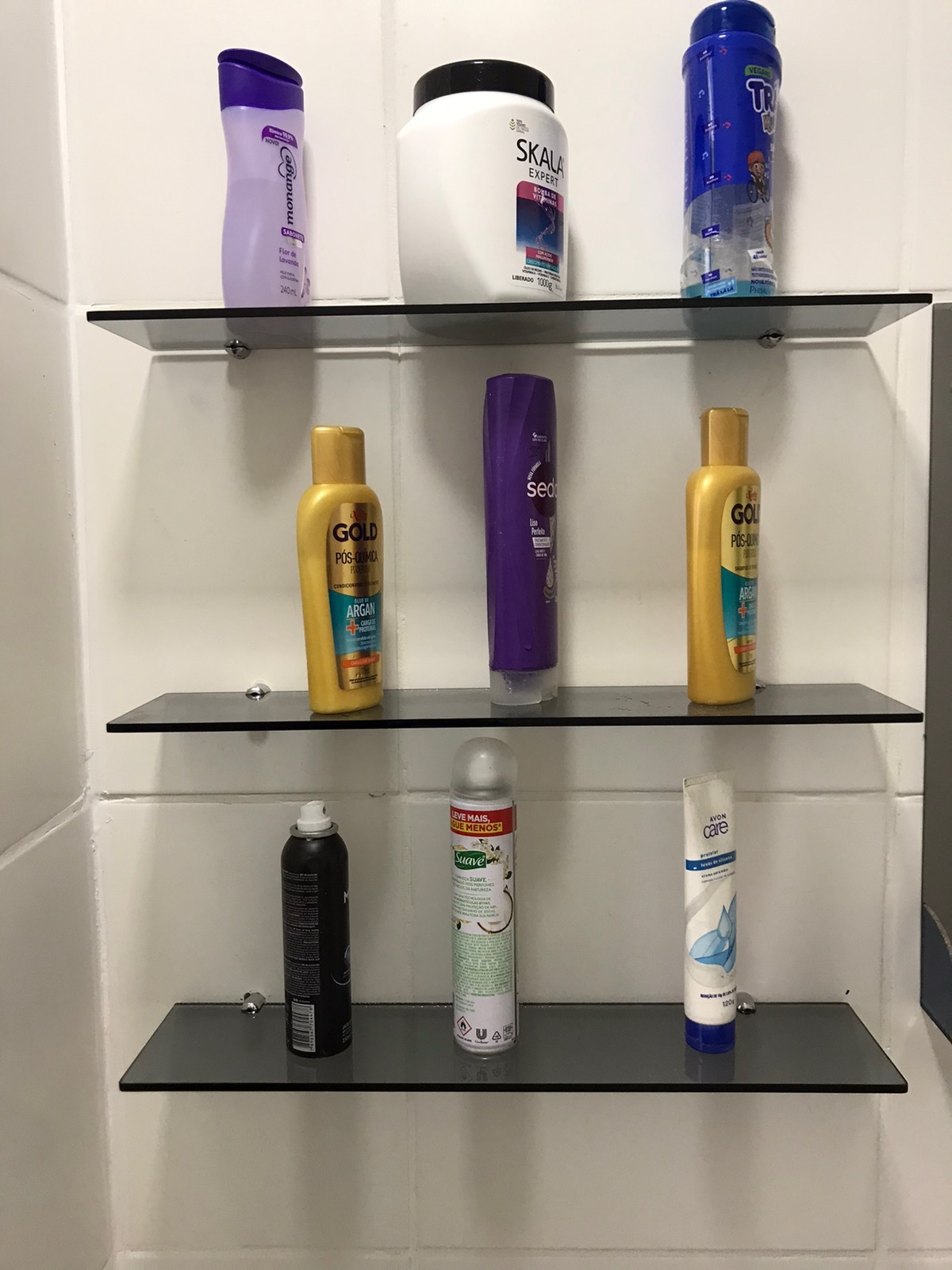 Prateleira Retangular em Vidro Fume Carlos Gondim